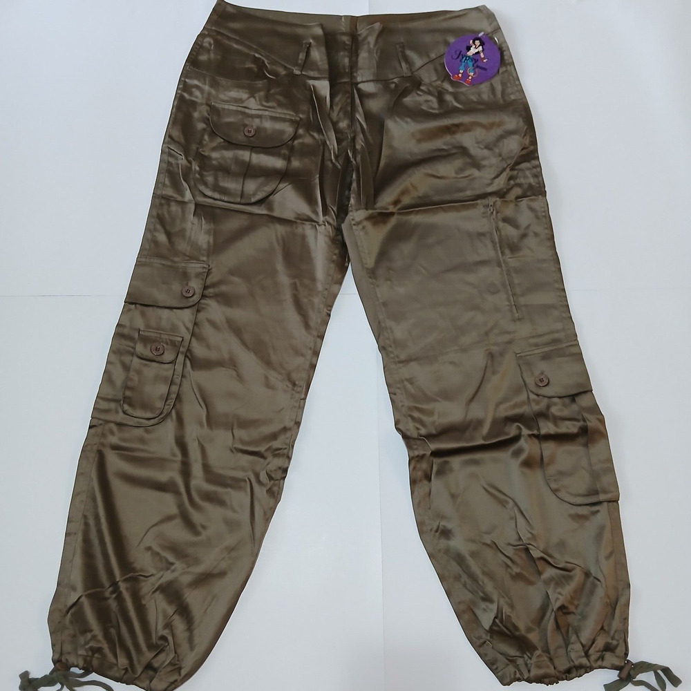 Intempo Jypsy Satin Cargo Pants Womens Size 18 Olive With a Frown and bags